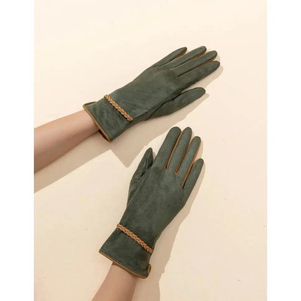 Braided touch gloves for winter