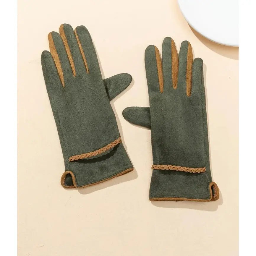 Braided touch gloves for winter