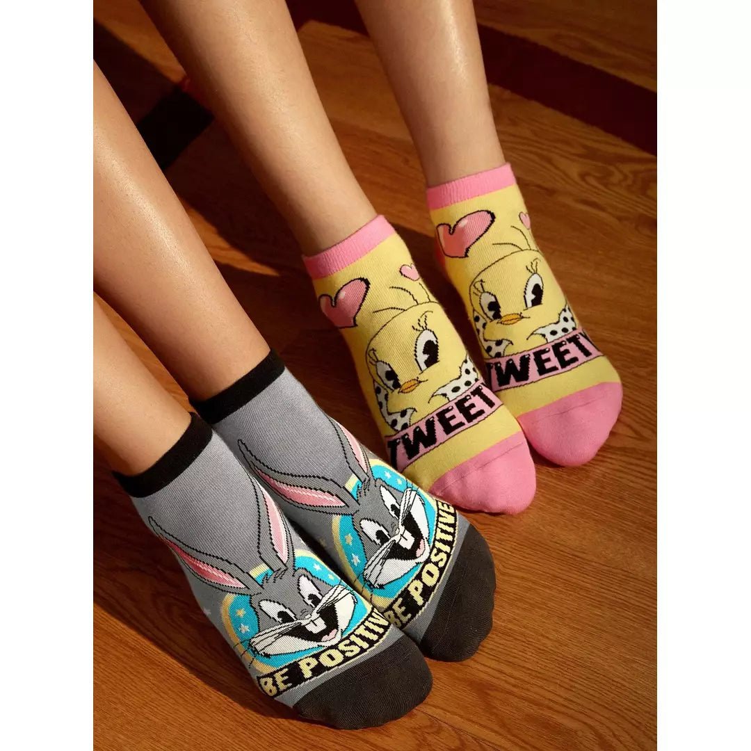 Letter and Graphic Ankle Socks | Bugs Bunny | Child Socks | 2 Pair