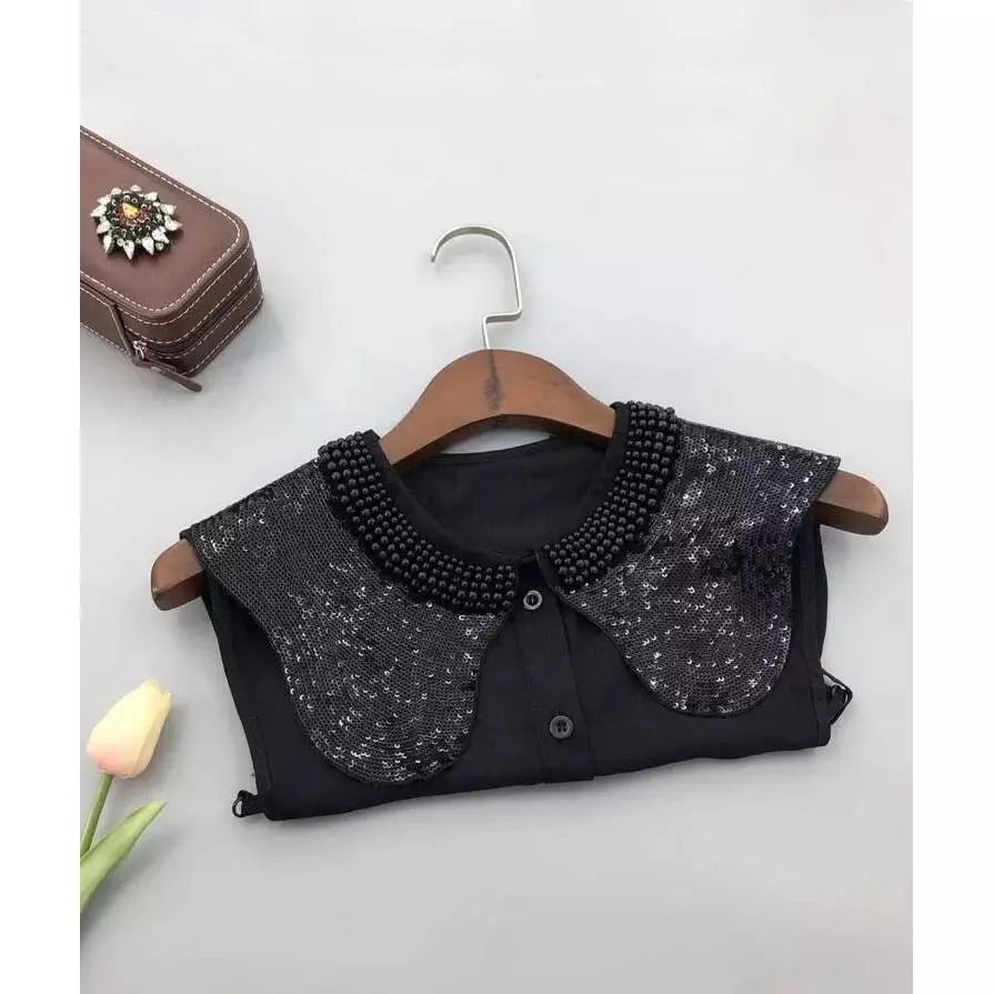 Sequin Design Fake Dickey Collar