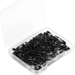 Black and Silver Safety pins For Hijab or Daily use