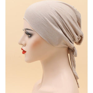 Women underscarf bonnet cap adjustable undercap