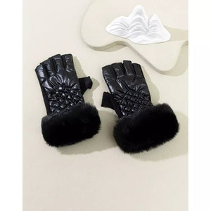 Fluffy Fingerless Gloves for Winter