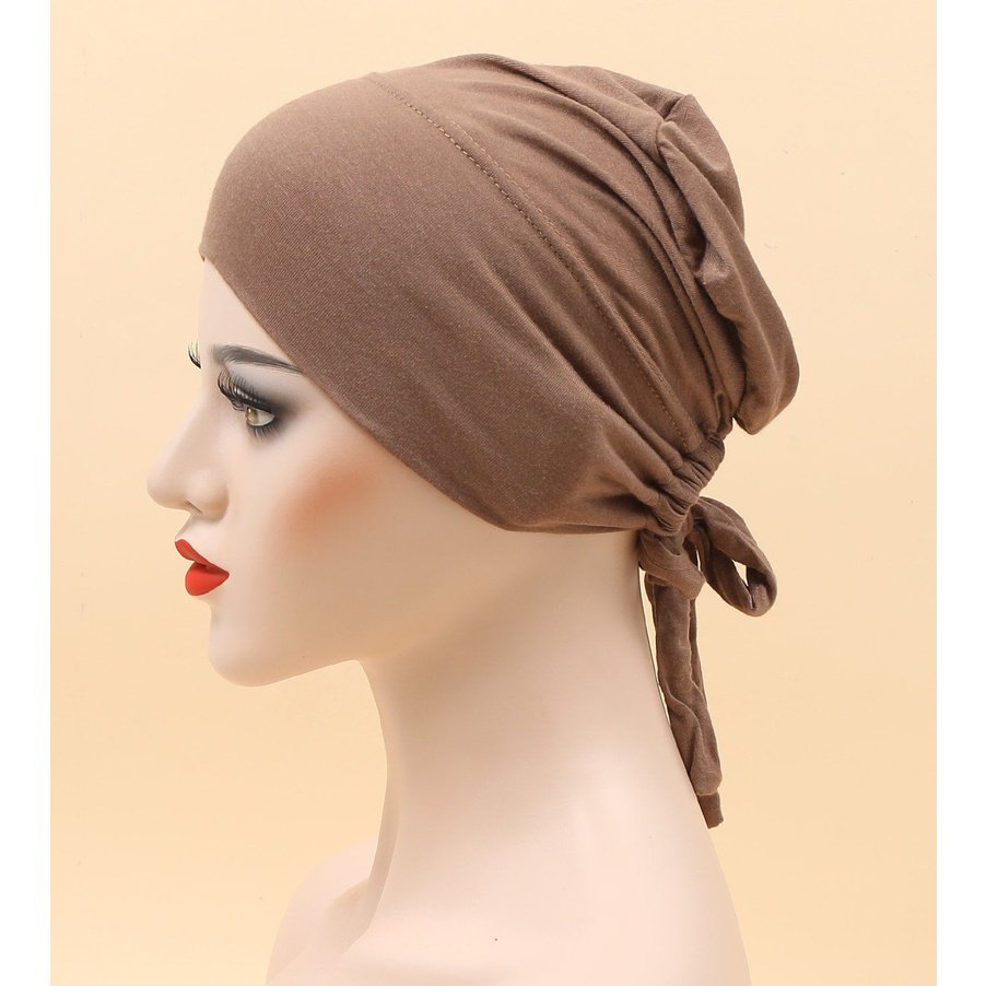 Women underscarf bonnet cap adjustable undercap