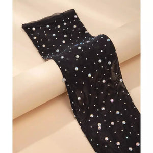 Rhinestone Decor Gloves