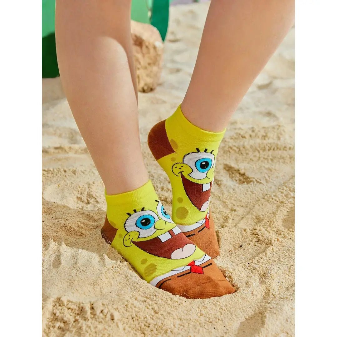 Cartoon Ankle Socks | SpongeBob Design | Child Socks | 2 Pair