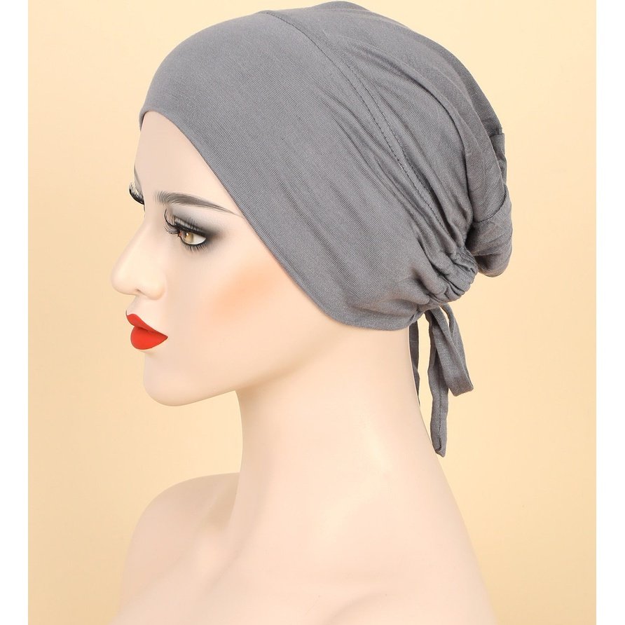 Women underscarf bonnet cap adjustable undercap