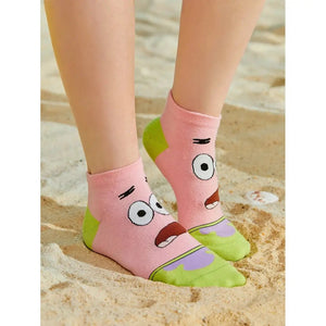 Cartoon Ankle Socks | SpongeBob Design | Child Socks | 2 Pair