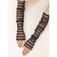 Chevron print arm sleeves black and white