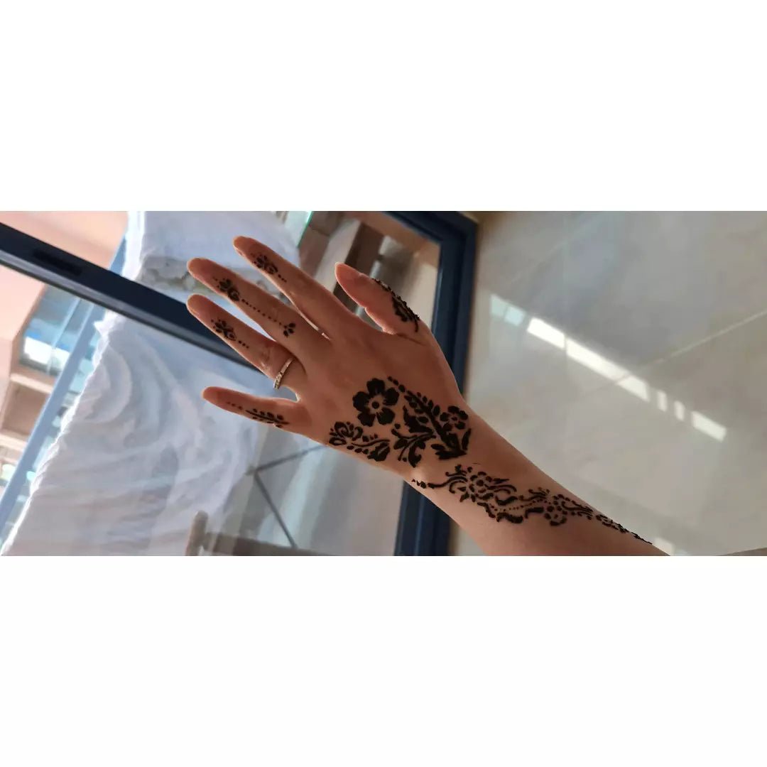 Floral Pattern Henna Tattoo for Women | Temporary