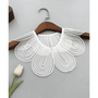 White and black Detachable scallop collar for women