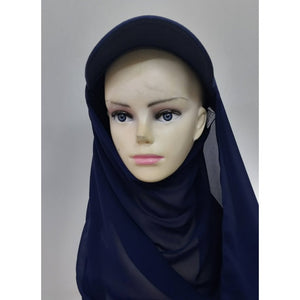 Chiffon Hijab with baseball cap