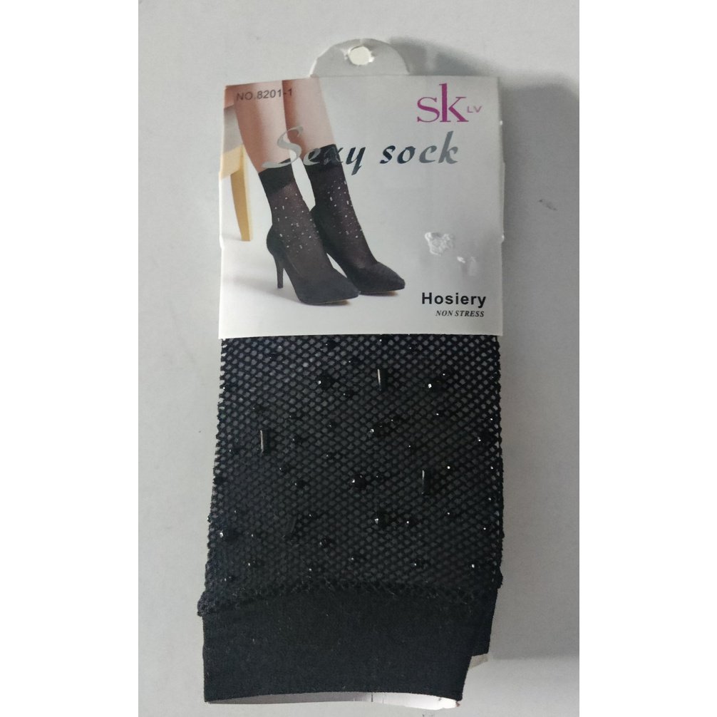 Rhinestone crystal fishnet socks