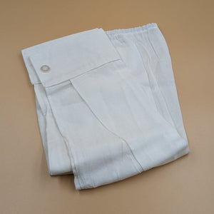 Linen sleeves with button