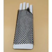 Fishnet Crystal Gloves for Women | Rhinestone Decor