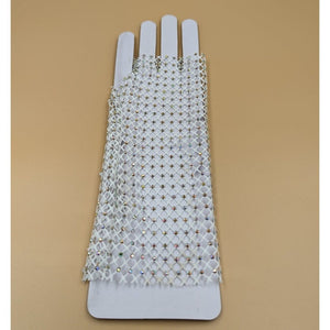 Fishnet Crystal Gloves for Women | Rhinestone Decor