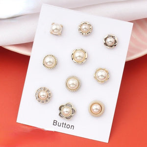 Hijab Pins Metal Pearl Magnet Brooches Buttons for Women | Kuwait