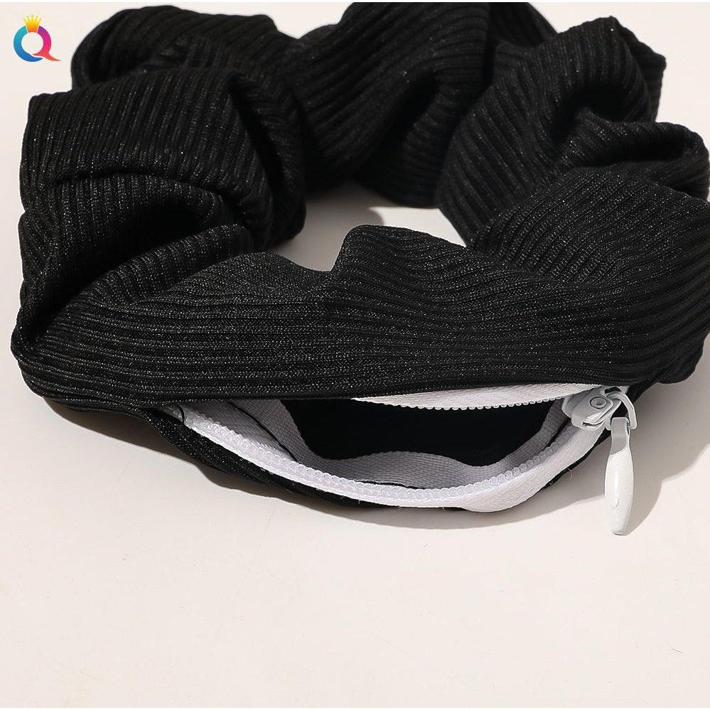 Hidden Pocket Hair Scrunchies For Women | Hair Accessories