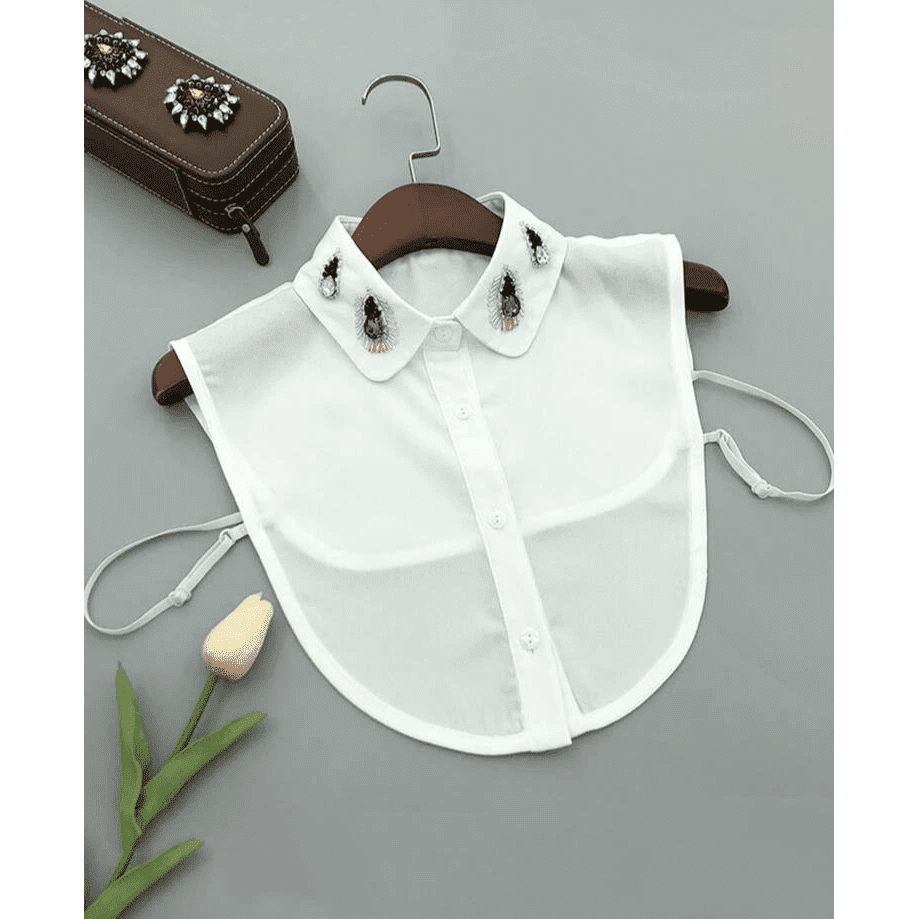 Rhinestone decor Dickey collar